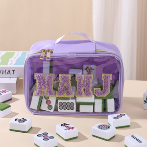 Sac à main de gros avec broderie imperméable et sac <span class=keywords><strong>Mahjong</strong></span> portable grande capacité. Convient pour ranger les tuiles de <span class=keywords><strong>Mahjong</strong></span>. - Product Image 1
