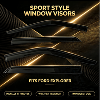 Déflecteurs de vitres latérales pour Ford Explorer 2020+ - Accessoires extérieurs automobiles - Protection contre la pluie - Vente chaude