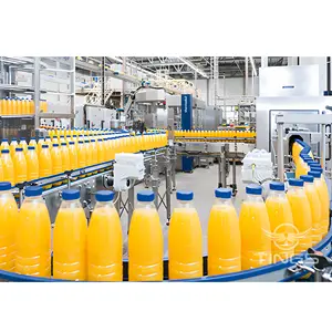 Ligne de production complète de machine de remplissage automatique de petite bouteille en plastique de jus de fruit d'orange d'ananas de mangue