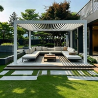 Pérgola Retráctil Motorizada Europea con Sensor de Lluvia y Presión, Estructura de Aluminio con Recubrimiento en Polvo