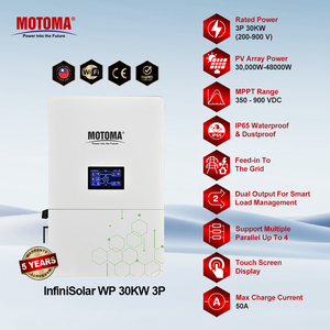 Motoma 30KW อินเวอร์เตอร์พลังงานแสงอาทิตย์3เฟส30K 30kva 3เฟสแรงดันสูงแบบไฮบริดพร้อมเอ็มพีพีทีอินเวอร์เตอร์เพียวไซน์เวฟ - Product Image 3