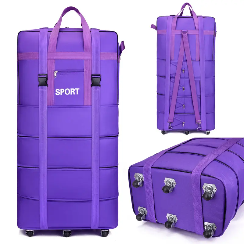 Air cargo shipping bag 2023 new arrivals extensible super large capacity folding storage bags with wheels luggage travel bags