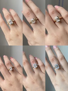 Anillo de Compromiso de Diamante Cultivado en Laboratorio con Corte Esmeralda de 4.0CT, Color G, Claridad VS1, Oro Blanco de 14k/18k, Joyería de Provenza - Product Image 6