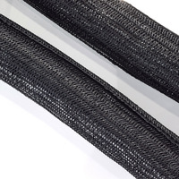 Gestion des câbles tressés en maille, gestion des câbles fendus, manchon de câble fendu, couverture tressée