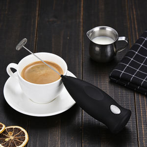 Batteur à œufs puissant en acier inoxydable avec logo personnalisé, mini mousseur à lait automatique portable - Product Image 1