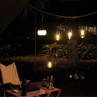 Usine En Gros Camping En Plein Air Tente Solaire Jardin Lumière LED Éclairage ABS Corps Portable Charge Rétro Tungstène Filament Ampoule
