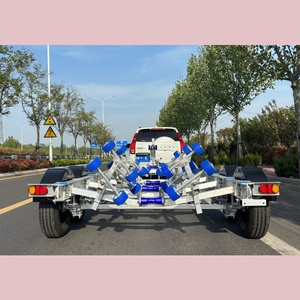 <span class=keywords><strong>Remorque</strong></span> pour <span class=keywords><strong>bateau</strong></span> <span class=keywords><strong>de</strong></span> pêche à double essieu <span class=keywords><strong>de</strong></span> 19 pieds, directement <span class=keywords><strong>de</strong></span> l'usine, galvanisée anti-corrosion, avec rouleaux et homologation DOT - Product Image 3