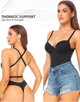 Nouveau grande taille ventre contrôle réglable bandoulière colombien Fajas Sexy string une pièce femmes corps Shaper