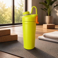 Vente transfrontalière chaude 600ml Double couche en acier inoxydable vide secouer tasse Fitness exercice protéines bouteilles de sport