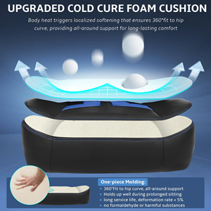 Chaise de jeu ergonomique inclinable de qualité supérieure avec pivotement à 360 degrés, hauteur réglable et support lombaire Frog <span class=keywords><strong>Trag</strong></span> de haute qualité - Product Image 6