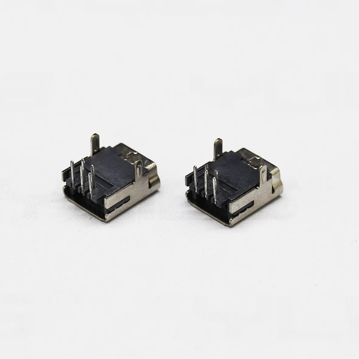 Mini USB nữ kép hàng bên Phải góc kết nối Chiều cao 9.8 mét vị trí 5p cho PCB board hoặc điện thoại di động sạc kết nối