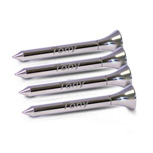 Accessoires de golf personnalisés en métal, tee de golf haut de gamme, écologiques, électroplaqués argent, porte-tee modèle HYT-32, taille personnalisable - Product Image 2