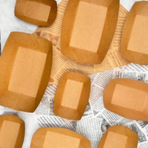 Biểu tượng tùy chỉnh khoai tây chiên dùng một lần lấy đi thực phẩm khay giấy kraft giấy Snack chiên gà khay <span class=keywords><strong>salad</strong></span> - Product Image 6