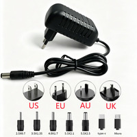 Adaptateur secteur mural de haute qualité 12V 1A 1.5A 15W 100-240V 50/60HZ avec prise EU/US pour bande LED, CCTV, routeur