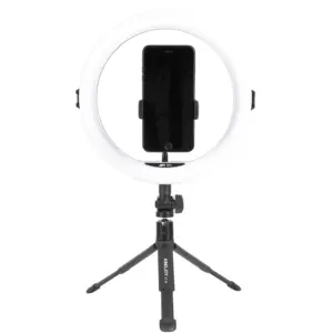 Kingjoy 10 Inch Led Selfie Ringlamp Met Tafelblad Statief Stand Telefoonhouder Voor Live Streaming Mobiele Telefoon