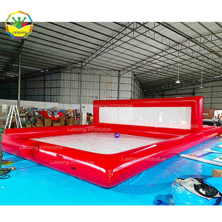 Large Pool Inflatable Volleyball Field / Inflatable Water Volleyball Court / Inflatable Tennis Court for Sport Games