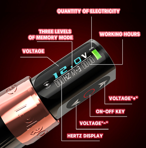 Wireless Rotary Tattoo Pen Machine Brushless Motor LED Display 4.0mm Stroke Lithium <b>Battery</b> for Professional Tattoo Use - Product Image 5