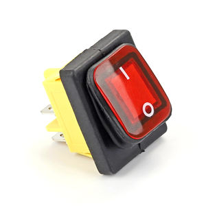 Interrupteur à bascule étanche 16A 250V avec voyant lumineux Interrupteur à bascule lumineux 4 broches marche/arrêt pour équipement industriel - Product Image 5