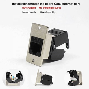 RJ45 CAT6 מצמד מובנה מסגסוגת אבץ שקע מגן נקבה מחבר דרך ממשק רשת לוח - Product Image 3
