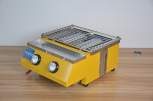 Yellow Stainless Steel Gas <b>BBQ</b> <b>Grill</b> With Dual Burners For Outdoor Meat Roasting And Barbecue Cooking - Product Image 3