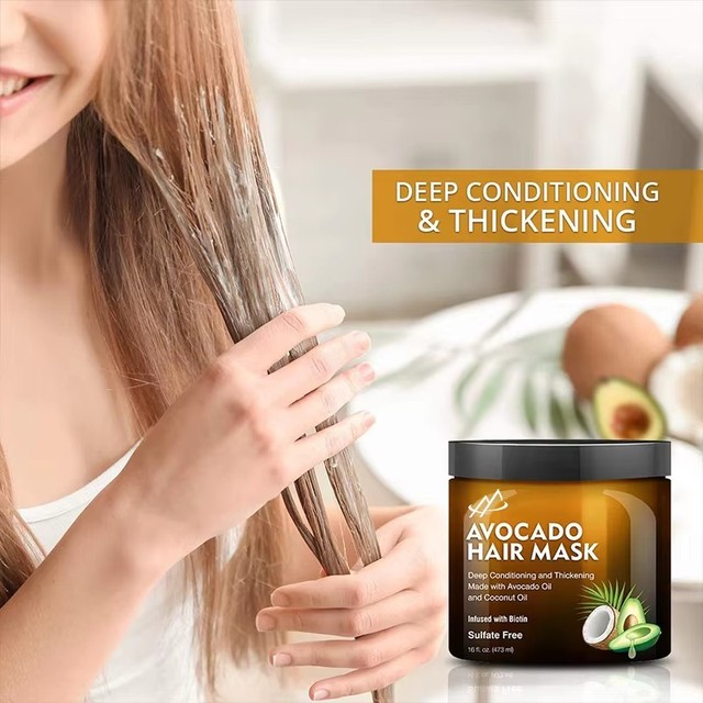 OEM ODM Nourishing Damaged Hair Treatment Natural Extract Essence Product Coconut Avocado Peptide Concentrated Repair Hair Mask