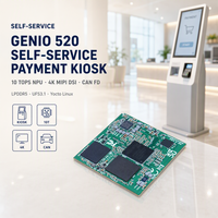 Kiosque de paiement en libre-service 10 TOPS NPU LPDDR5 UFS3.1 Affichage 4K MIPI DSI CAN FD Yocto Linux MediaTek Genio 520 Système sur module
