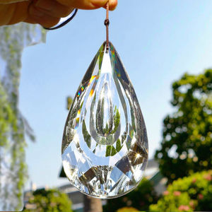 Pingente de Cristal Transparente Facetado Esculpido, Ornamento Prismático para Janela, Natal, Budismo, Arco-íris, Ecológico - Product Image 1