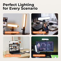 Barre lumineuse LED pour moniteur, réglable en hauteur et inclinable, avec télécommande sans fil et écran tactile, pour bureau et maison