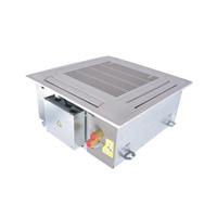 Unité de ventilation à eau froide montée au plafond, type cassette 4 voies 2 tuyaux, FCU, économiseur d'énergie, pour projets commerciaux
