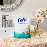 Détergent en poudre concentré FeFe jetable écologique, parfum lavande et citron, haute mousse, détachant puissant