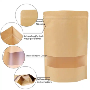 Sacs à café personnalisés imprimés avec valve et <span class=keywords><strong>fermeture</strong></span> éclair, fond plat, en papier kraft de qualité alimentaire, pour grains de café, emballage personnalisé en gros - Product Image 4