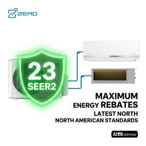 Pompe à chaleur multi-zones 23 SEER2 ultra-efficace à couplage libre, éligible à la réduction <span class=keywords><strong>d</strong></span>'énergie maximale pour la vente en gros de systèmes CVC aux États-Unis et au Canada - Product Image 1