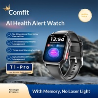 Reloj Inteligente con Alerta de Emergencia AI Life Health T1-Pro LTE NFC AMOLED con Pantalla Cuadrada, Monitoreo de Oxígeno en Sangre, Frecuencia Cardíaca y Correa de Silicona