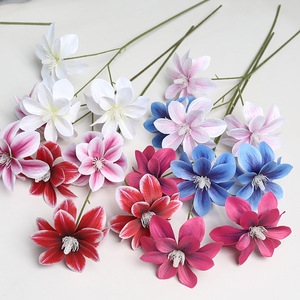 Flor de Magnolia Artificial Lichao, Rama Individual, Flor de Seda Realista, Decoración para Bodas y Hogar, Arreglo Floral - Product Image 3