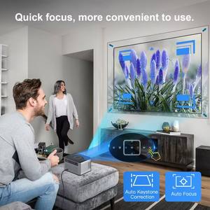 Proyector Portátil para Exteriores con Tecnología DLP Integrada, 3D, Recepción de Señal de TV sin Necesidad de <span class=keywords><strong>Red</strong></span>, 1080P HD, para el Hogar y el Dormitorio - Product Image 3