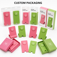 Support de téléphone pliable en silicone avec logo personnalisé, support de smartphone flexible portable, support de bureau multi-angles pour iPhone Samsung tablette