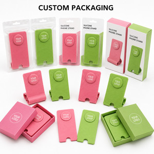 Custom Logo Foldable Silicone Phone Stand Portable Flexible Smartphone <b>Holder</b> Multi Angle Desk Support for <b>iPhone</b> Samsung Tablet - Product Image 5