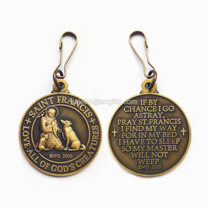 Médaille de protection des animaux de compagnie Saint François d'Assise, Saint François bénisse et protège mon animal de compagnie - Product Image 4