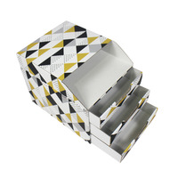 Boîte de rangement à trois tiroirs en papier écologique pour enfants, avec fermeture magnétique, pour l'école et la maison