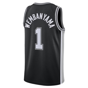 Maillots de basketball cousus de haute qualité en gros 2025 – Nouveau maillot Victor Wembanyama N°1 San Antonio 2023-24 (première édition) - Product Image 3
