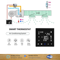 Termostato Inteligente WiFi Tuya para Unidad de Ventilador de Bobina, RS485 Modbus, 2/4 Tubos, 3 Velocidades de Ventilación, Controlador de Temperatura FCU Programable