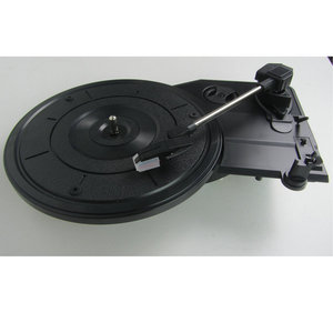 Convertidor de MP3 para tocadiscos de 8 pulgadas con brazo y cartucho, tipo universal, accesorio de audio de plástico negro - Product Image 3