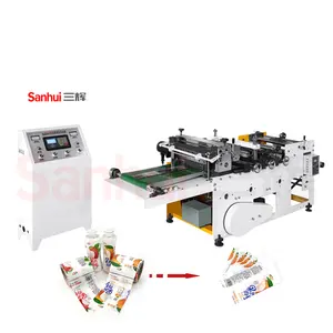 high speed 350/min PVC plastic trademark label cutting machine roll to sheet