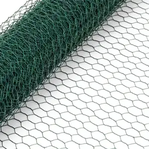 Leadwalk hafif çelik tel malzeme PVC kaplı 60X150 tavuk tel fabrika çin 1.8cm * 5/8 inç altıgen tel örgü çit