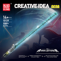 MOULD KING 10139 Modèle de sabre laser en blocs de construction, Briques créatives à assembler, Cadeaux de Noël pour enfants, Ensemble MOC Lightning, Kits de construction