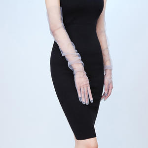 King Mcgreen Star Nuevo diseño Color caramelo <span class=keywords><strong>Guantes</strong></span> de novia Fiesta Boda Club <span class=keywords><strong>Guantes</strong></span> largos de encaje Guante vintage - Product Image 5