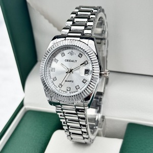 Orologio al quarzo da donna GREALY Casual da donna con denti impermeabili orologio da polso con cinturino in acciaio inossidabile da 16mm - Product Image 4