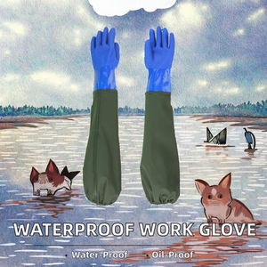 <b>Long</b> Sleeve Safety <b>Gloves</b> Waterproof and Oil Resistant Fishing Work <b>Gloves</b> - Product Image 2