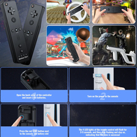 Manette Nunchuk WU avec Joystick Motion Plus 2-en-1 intégré pour console Nintendo Wii