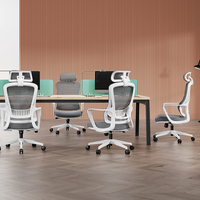 Vente directe d'usine de chaises de bureau ergonomiques confortables à dossier haut, chaises de direction pivotantes entièrement en mesh réglables